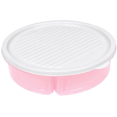 Емкость для хранения BAGER P White/Pink круглая 3x400 мл (BG-393 P)