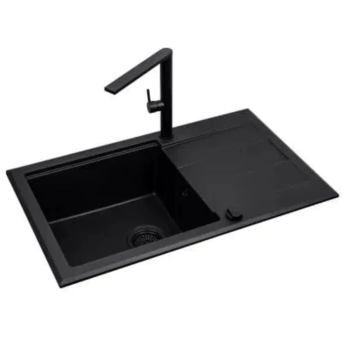 Кухонная мойка Pyramis SPARTA PLUS LUX 78x48 1B 1D Black Edition+кран TRIGONO (070175802BT): Форма Прямоугольная