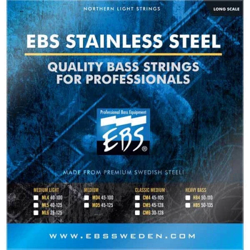 Струна для гитар Струны для бас-гитары EBS SS-CM 6-strings (25-128) Stainless Steel (23-04-14-02)