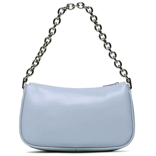 Женская сумка через плечо Furla Moon S Shoulder голубая (WB00356AX0733AR300): Фактура Матовая, Гладкая