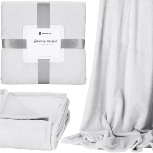 Плед Springos Luxurious Blanket 200x220 см серый (HA7205)