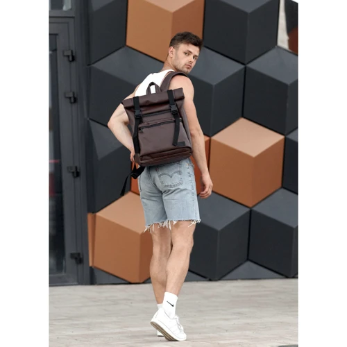 Мужской рюкзак Sambag RollTop LTT шоколадный (24238020m): Пол Мужской