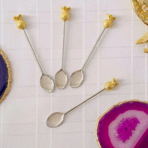 Сервировка стола Чайные ложки Talking Tables с ручкой Ананас 4 шт (EMP-TEASPOON-PINE) фото 2