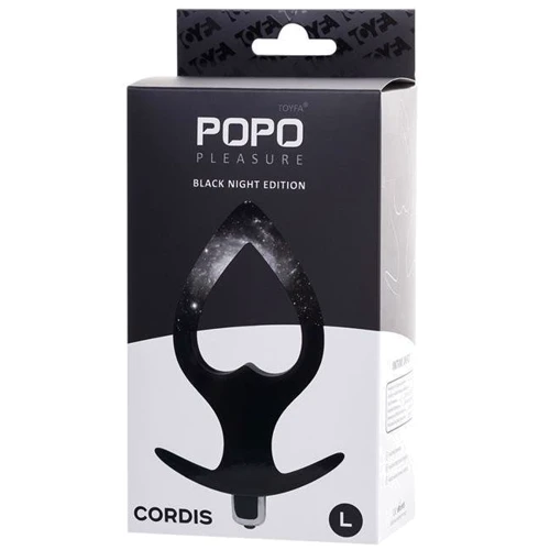Анальная пробка с вибрацией Toyfa POPO Pleasure Anal Plug Cordis L Vibro Black