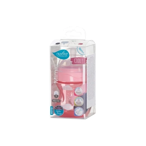Бутылочка Nuvita для кормления Mimic Cool 150 мл 0+ антиколиковая розовая (NV6012PINK) фото 8