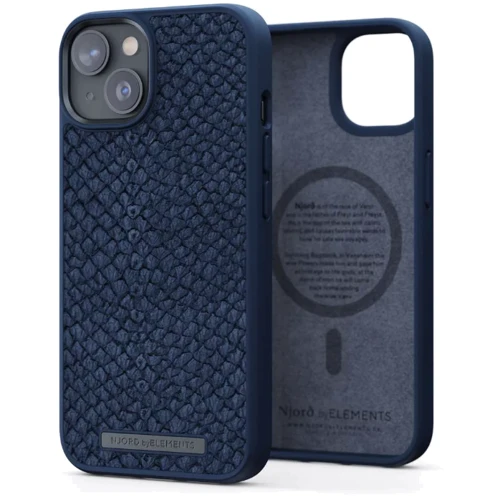 Чохол для iPhone Njord Salmon Leather MagSafe Case Blue (NA41SL01) для iPhone 14
