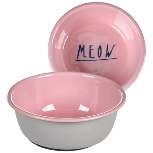 Емальована миска Flamingo Nell Oval для котів 350 мл (59146)