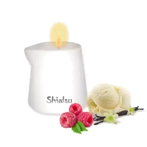Свеча для массажа Shiatsu малина и ваниль, 130 мл