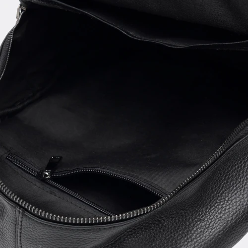 Чоловічий рюкзак Borsa Leather чорний (K12626-black): Фактура Зернистая, Матовая