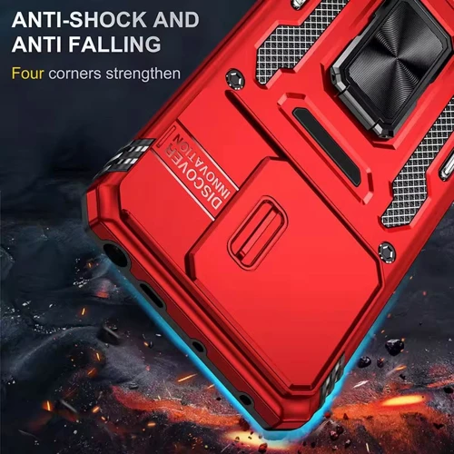 Чехол для телефонов Mobile Case Camshield Army Ring Red for Xiaomi Redmi Note 13 4G: Совместимость Xiaomi Redmi Note 13 4G