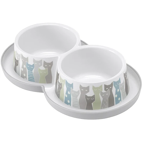Миска Moderna Double Trendy Dinner Maasai двойная для котов 2х350 мл 10 см (51508)
