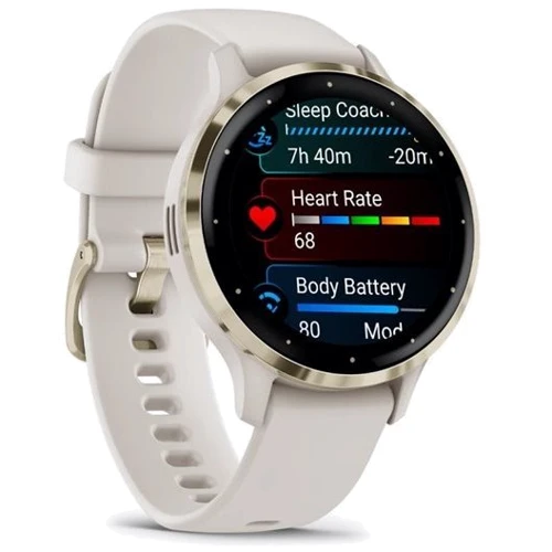 Смарт-часы Garmin Venu 3S Soft Gold Stainless Steel Bezel with Ivory Case and Silicone Band (010-02785-04): Время работы до 14 дней
