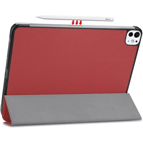 Аксесуар для iPad BeCover Smart Case Red Wine для iPad Pro 11 M4 2024 (711628): Особливості трансформируется в подставку, Надежная защита от царапин и загрязнений, режим автопробуждения/сна, Складывается в подставку, Стильный дизайн, Удобно держать в руке