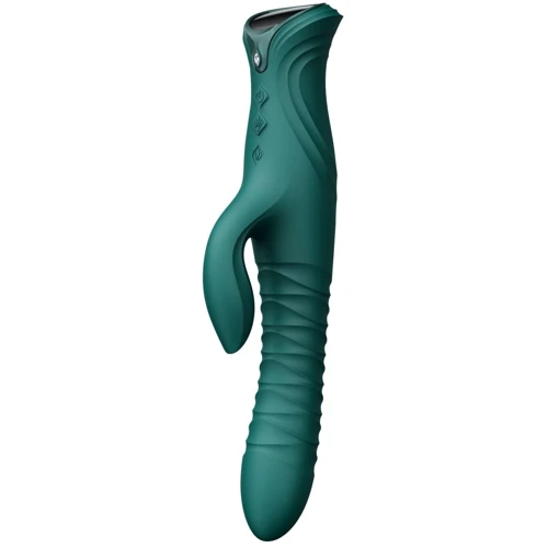 Пульсатор-кролик с вибрацией Zalo Mose 2 Turquoise Green