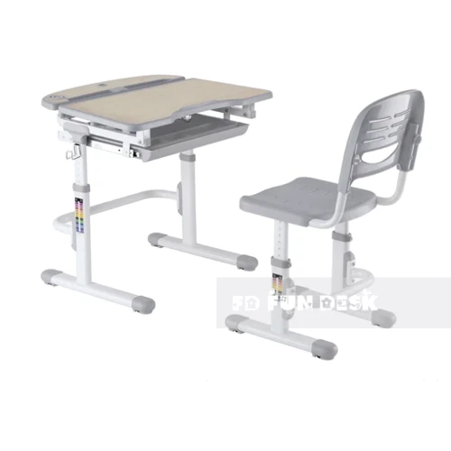 Комплект FunDesk Парта і стілець-трансформери Sorriso Grey