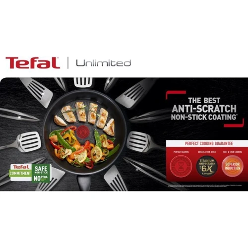 Tefal Unlimited 26 см с крышкой (G2557172): Диаметр, см 26