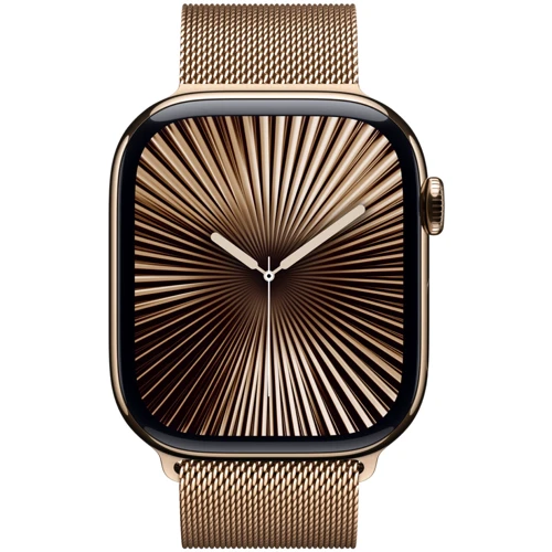 Apple Watch Series 10 42mm GPS + Cellular Gold Titanium Case with Gold Milanese Loop (MX083)
