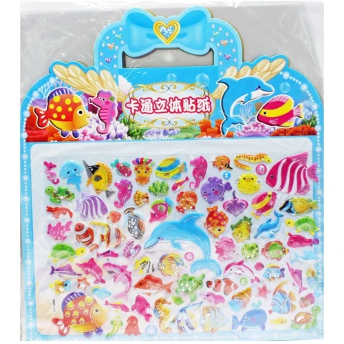 Набір об'ємних наклейок Mic 12 листів в асортименті 30х33 см (DH88)