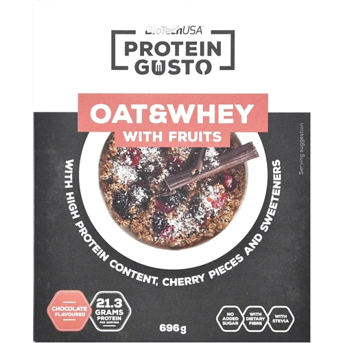 BioTechUSA Protein Gusto-Oat & Whey 696 g /8 servings/ Chocolate-Cherry: Вес 696 г