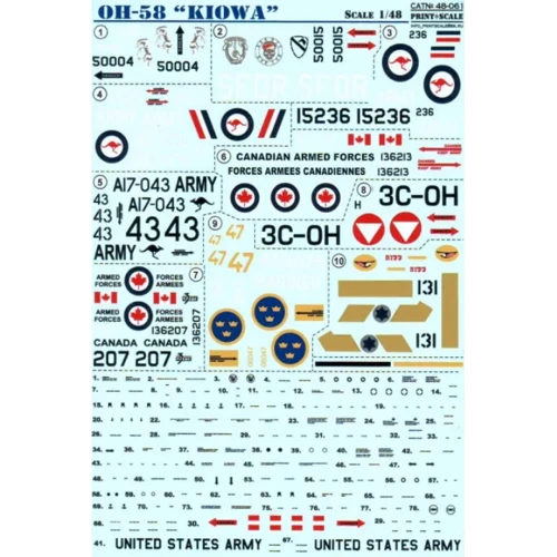 Декаль Print Scale для вертольота Kiowa Part 2 PRS48-061