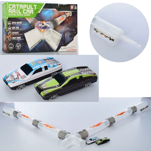 Трек D2086-6 трубчатый, 148см, машинка-7,5см 2шт, 28дет
