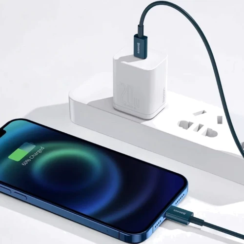 Кабель Baseus Cable USB-C to Lightning Superior Series Fast Charging PD 20W 2m Blue (CATLYS-C03): Довжина 2 м