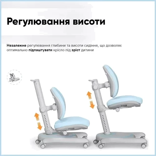 Дитячий стіл Mealux Ortoback Duo Plus Grey (Y-510 G Plus): Max висота сидіння, см 54