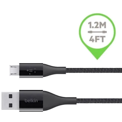 Кабель Belkin USB Cable to microUSB Mixit DuraTek 1.2m Black (F2CU051bt04-BLK): Длина 1.2 м