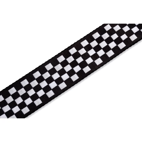 Гітарний ремінь LEVY'S MP-28 Print Series Guitar Strap (Black And White Checkered): Виробник LEVY'S