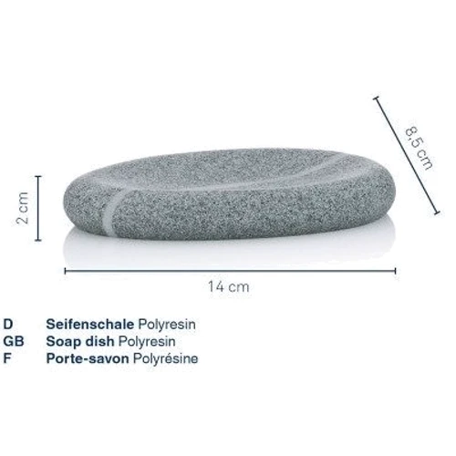 Мыльница KELA Talus серый 14х8.5х2 см (20255)