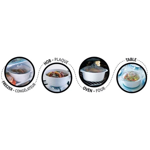 Каструля PYREX VITROCERAMIC кругла 2.2л + скляна кришка (P25A000): Діаметр, см 26