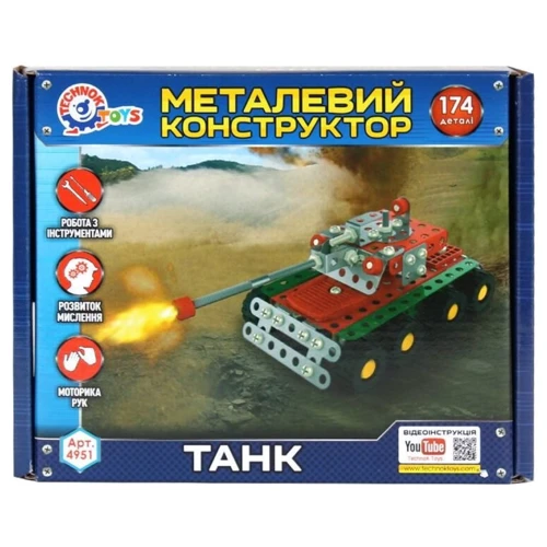 Конструктор Technok Toys Танк 174 детали (4951): Количество деталей, шт. 174