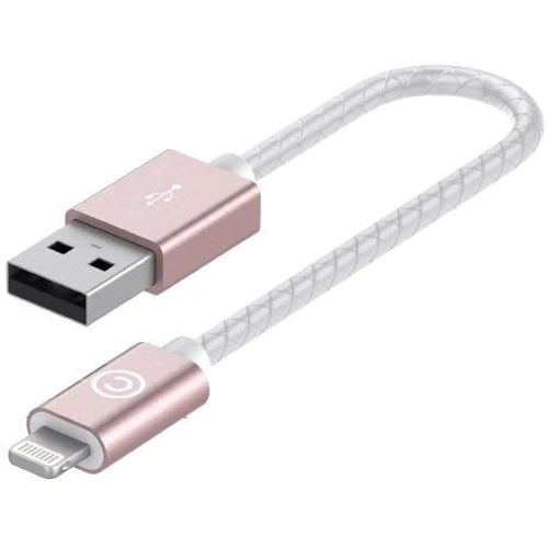 Кабель Lab.C USB Cable to Lightning Leather 15cm Rose Gold (LABC-510-RG)