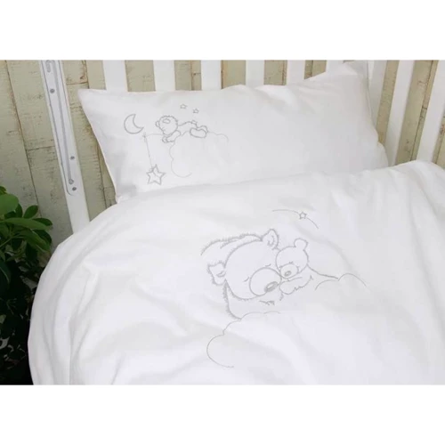 Комплект постельного белья в детскую кроватку 60х120см Мишка сатин (932.137ВУ_Ведмедик_2): Тип постельный комплект