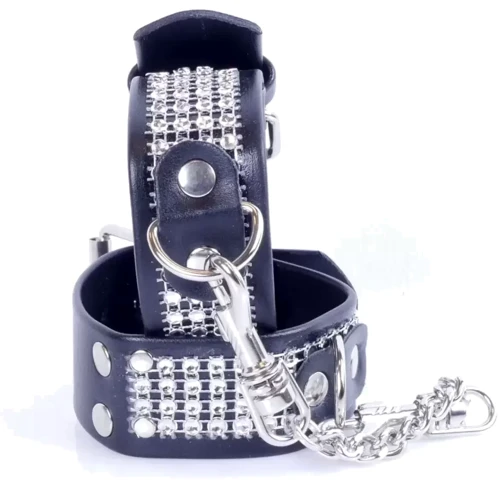 Наручники с кристаллами Fetish Boss Series - Handcuffs with cristals Silver (BS3300094)