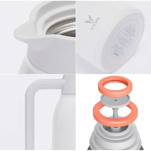 Термос Xiaomi Viomi stainless vacuum cup Black 1500 ml: Кришка поліпропілен (PP)