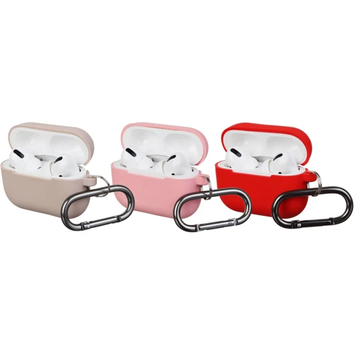 Чехол для наушников ArmorStandart Silicon with hook 3in (Pink, Pink Sand, Red) for Apple AirPods Pro