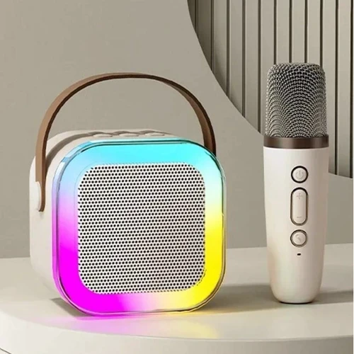 Караоке Bluetooth, AUX, USB, поддержка TFcard, 2 микрофона, подсветка (C 66377) фото 6