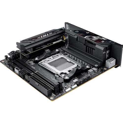 ASUS ROG STRIX B850-I GAMING WIFI UA: Дополнительно Поддержка RAID, Адаптер Wi-Fi, Поддержка UEFI, Радиатор на VRM