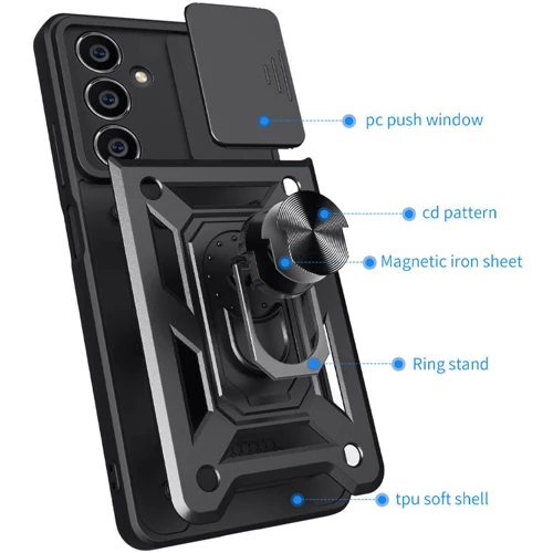 Чехол для телефонов Mobile Case Camshield Serge Ring Black for Samsung M346 Galaxy M34 5G: Совместимость Samsung M346 Galaxy M34 5G