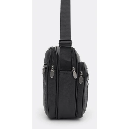 Мужская сумка через плечо Borsa Leather черная (K16683-3bl-black): Тип Сумки