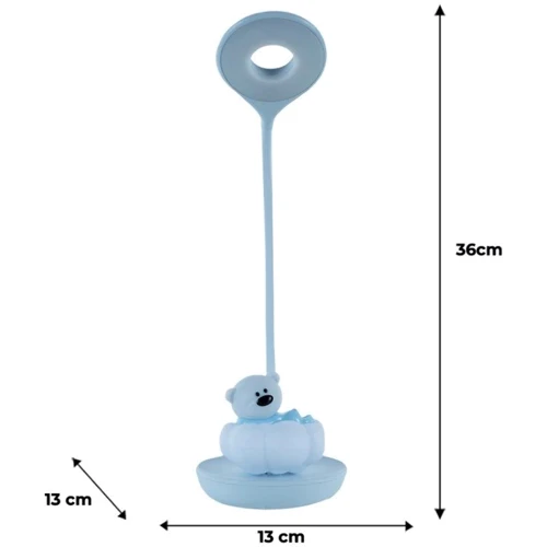 Настольная лампа LED Kite с аккумулятором Cloudy Bear голубая (k24-493-2-3)