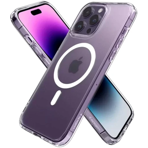 Чехол для iPhone Spigen Ultra Hybrid MagFit Frost Clear (ACS05587) for iPhone 14 Pro фото 5