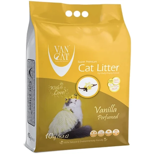 Бентонитовый наполнитель VanCat Vanilla для кошачьего туалета 10 кг