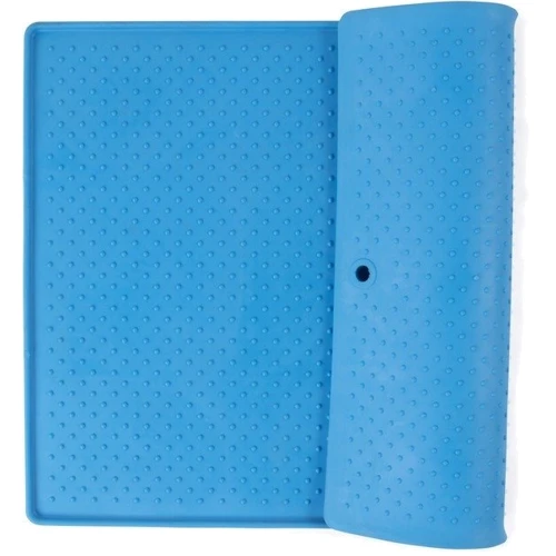 Коврик антискользящий Dexas под миски Pet Bowl Grippmat средний 33x48 см Голубой (PW9002194): Материал Силикон