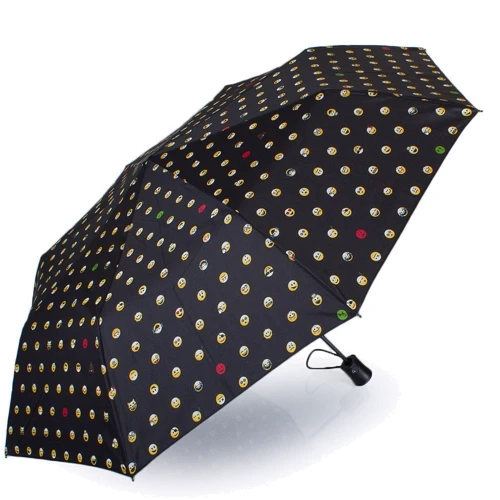 Зонт женский полуавтомат Happy Rain черный (U42276-1): Тип ручки Прямая