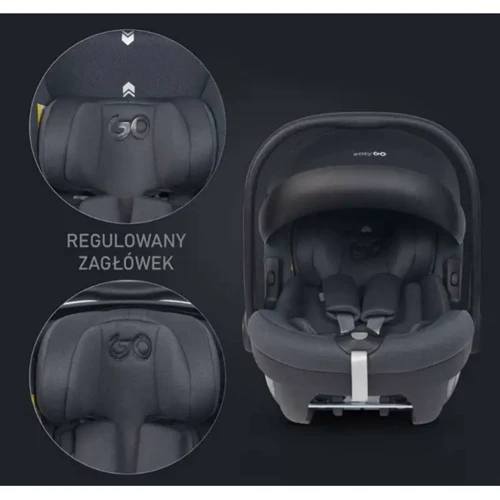 Автокресло EasyGo Buz 0+ Giro granito (F/EA/BUZ/GR): Материалы обшивки текстиль