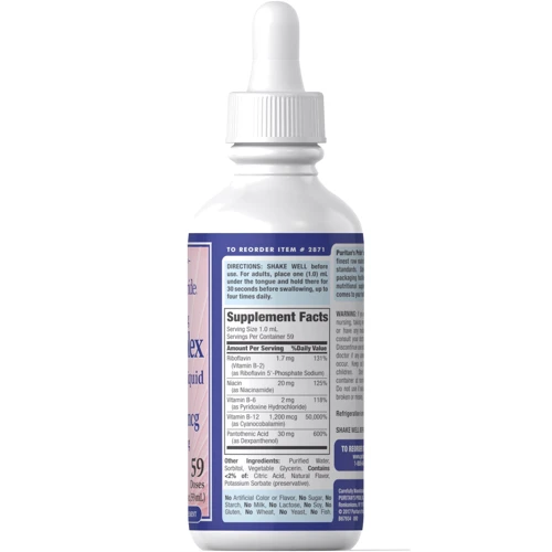 Puritan's Pride Vitamin B-Complex Sublingual Liquid with Vitamin B-12-2 fl oz Liquid: Форма выпуска Жидкость