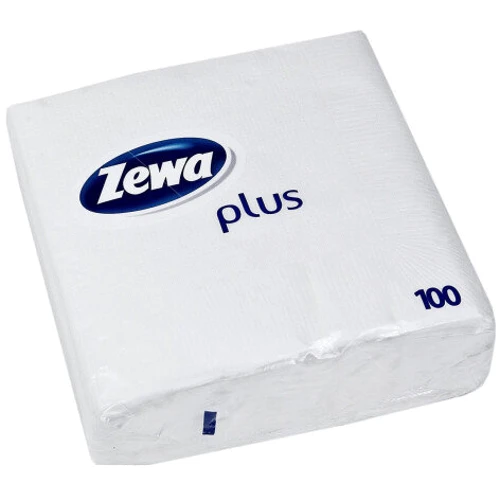 Zewa Plus Серветки білі 100 шт.