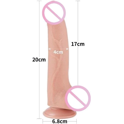 Фаллоимитатор LoveToy Sliding-Skin Dual Layer Dong 8.5" Flesh